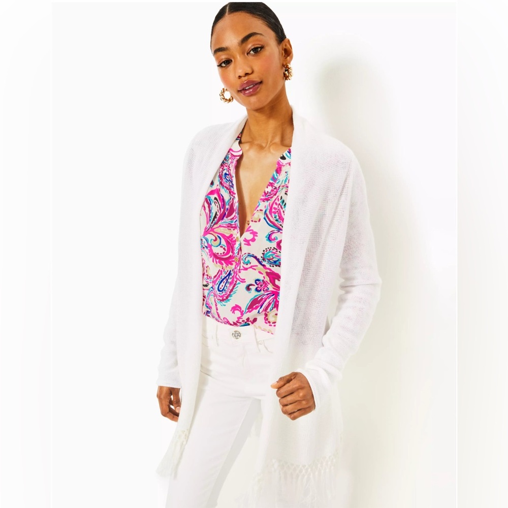 NWOT Lilly Pulitzer White Knit Cardigan